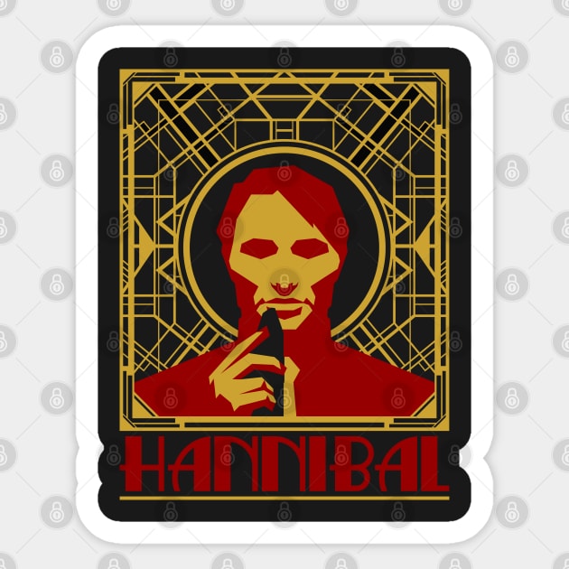 Art Deco Hannibal Sticker by Grayson888